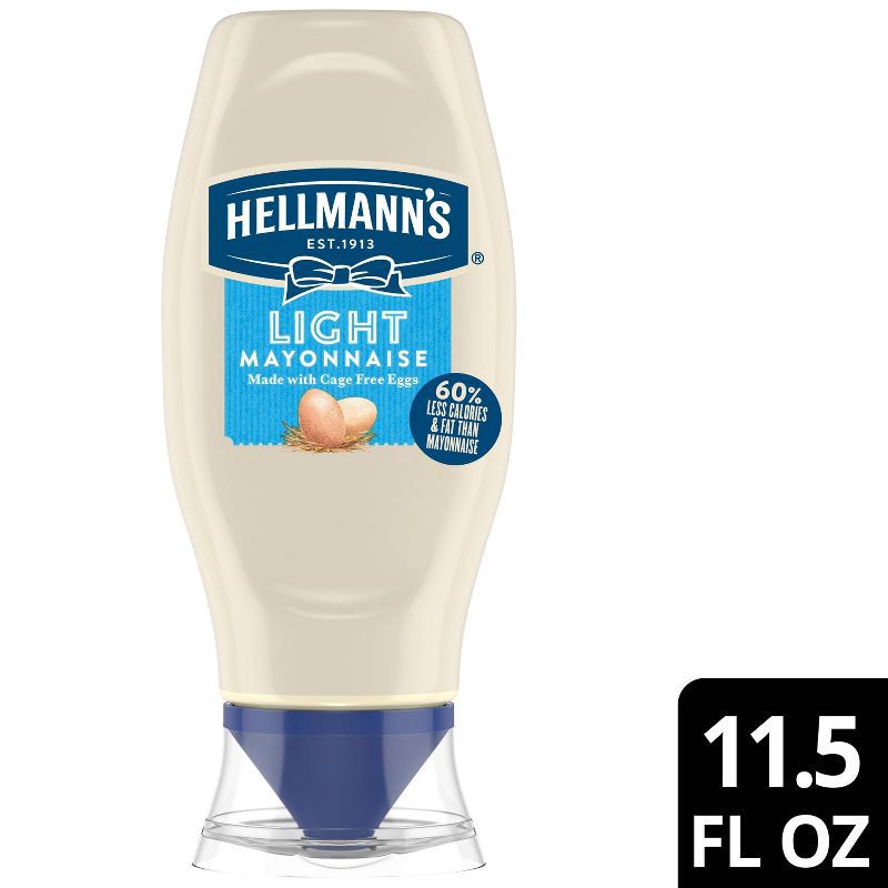 slide 1 of 7, Hellmann's Light Mayonnaise Squeeze - 11.5oz, 11.5 oz