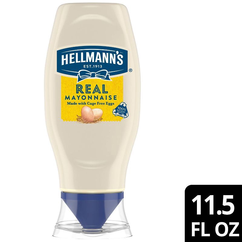 slide 1 of 7, Hellmann's Real Mayonnaise Squeeze - 11.5 fl oz, 11.5 fl oz