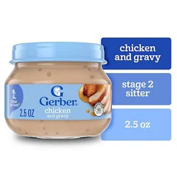 Gerber 2nd Foods Chicken & Gravy Mealtime Jar For Baby - 2.5 Oz