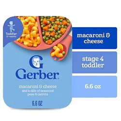Gerber Lil Entrees Macaroni And Cheese With Seasoned Peas And Carrots Toddler Food Tray - 6.6 Oz