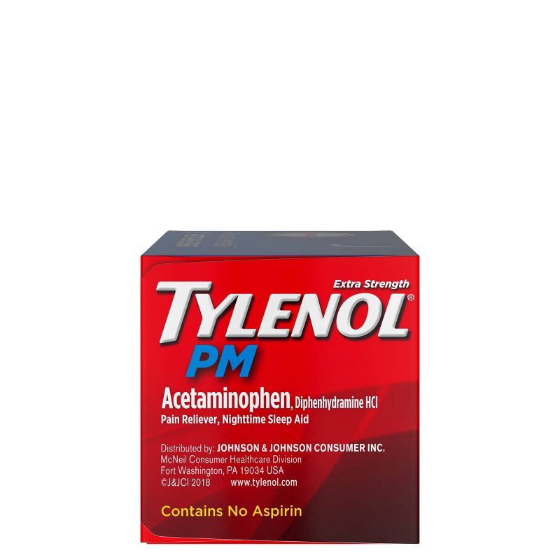 slide 9 of 10, Tylenol PM Extra Strength Pain Reliever & Sleep Aid Caplets - Acetaminophen - 100ct, 100 ct