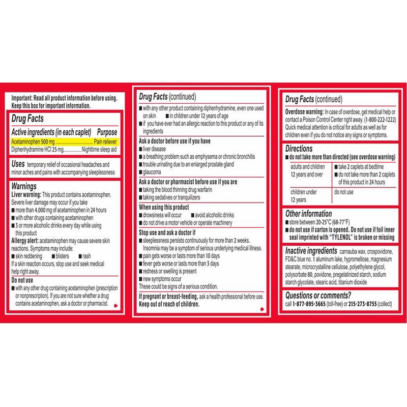 slide 7 of 9, Tylenol PM Extra Strength Pain Reliever & Sleep Aid Caplets - Acetaminophen - 24ct, 24 ct