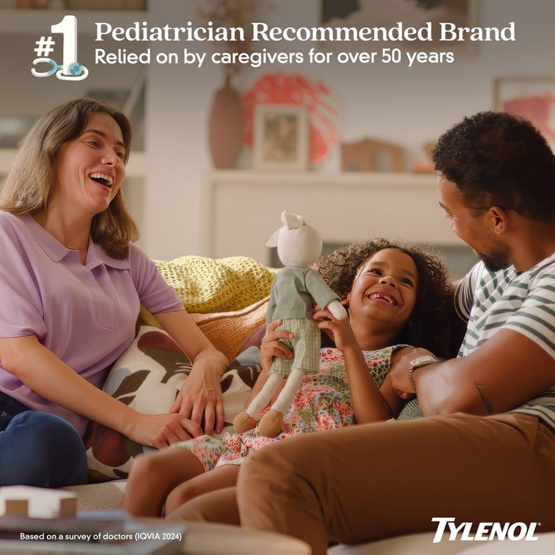 slide 10 of 11, Children's Tylenol Pain + Fever Relief Liquid - Acetaminophen - Grape - 4 fl oz, 4 fl oz