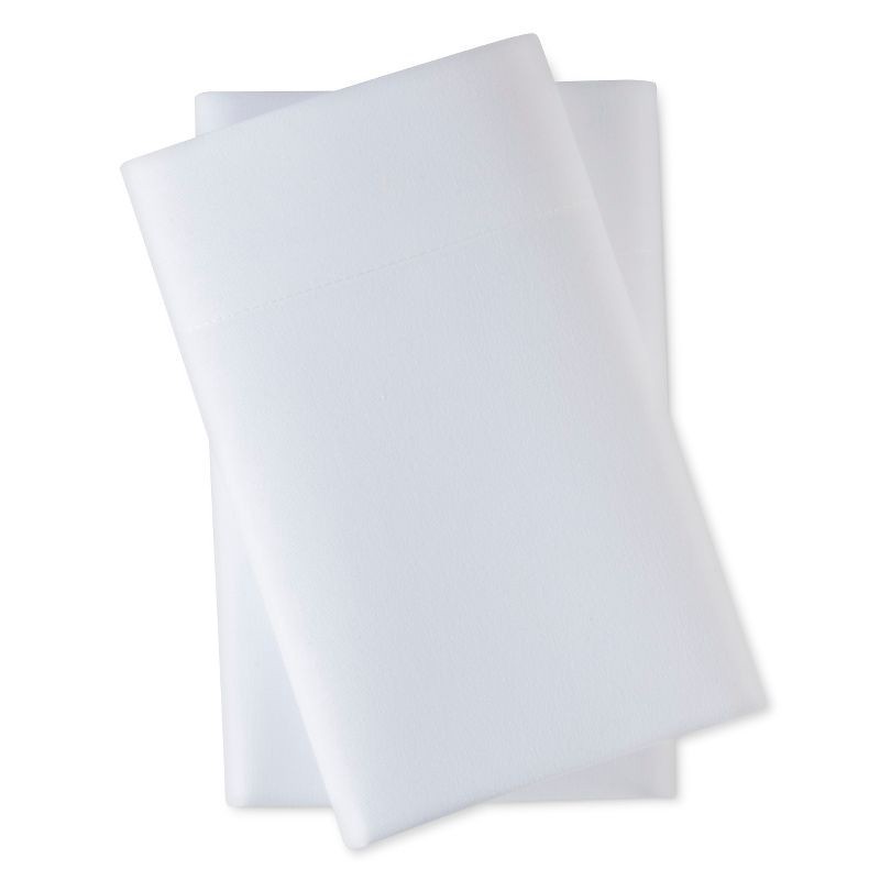 slide 1 of 4, King Microfiber Pillowcase Set White - Room Essentials™: 170 Thread Count, Polyester, OEKO-TEX Certified, 1 ct