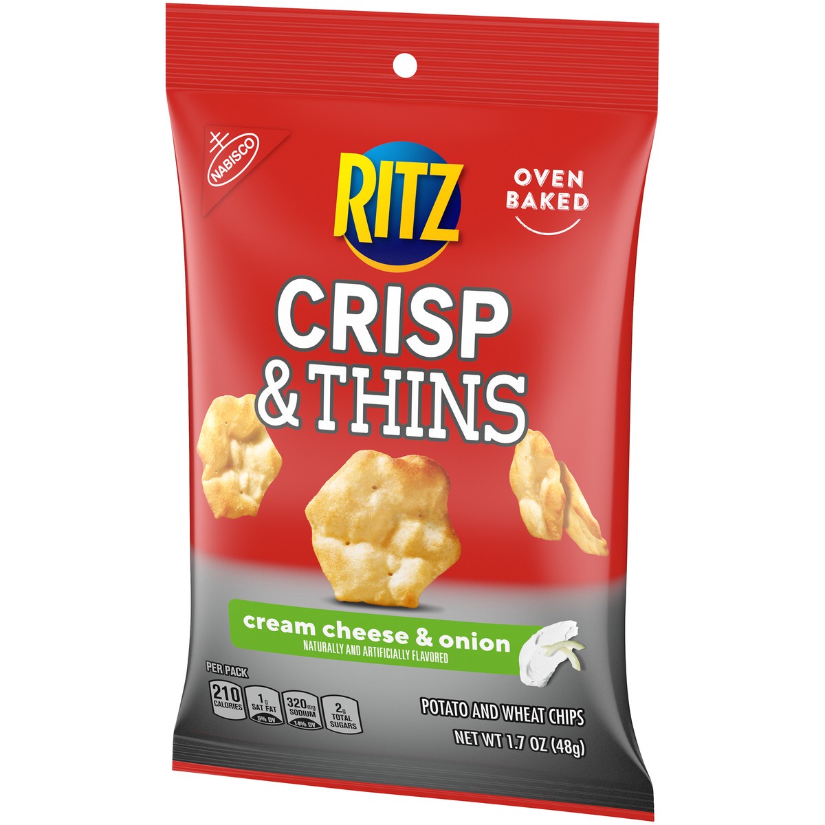 slide 2 of 13, 1.7Z Ritz Crisps Cream&Onion, 0.11 lb