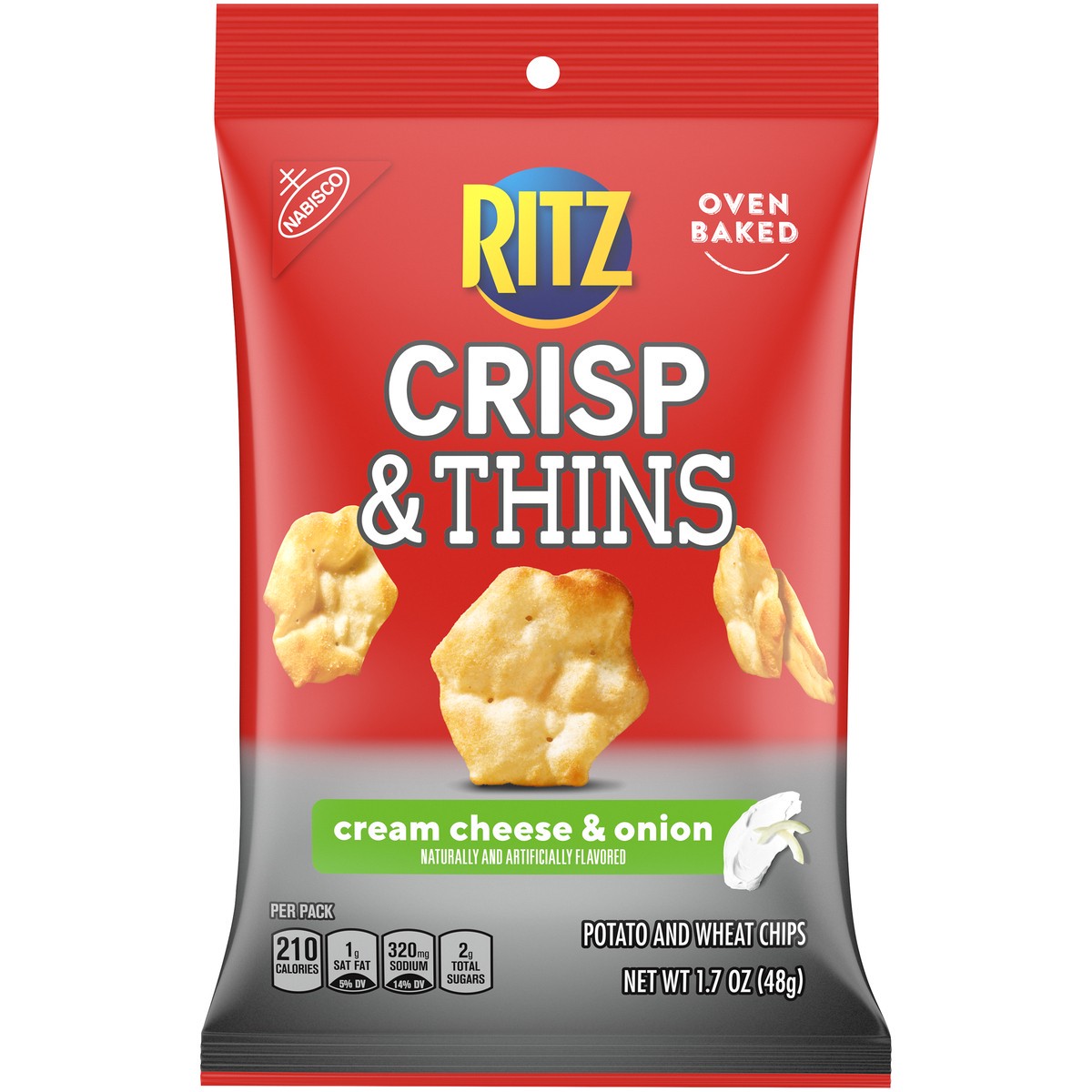 slide 13 of 13, 1.7Z Ritz Crisps Cream&Onion, 0.11 lb