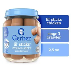 Gerber 3rd Foods Mealtime Chicken Lil Sticks Jar For Baby - 2.5 Oz