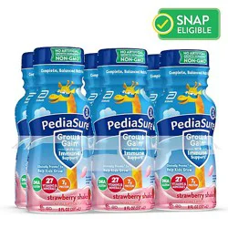 Pediasure Grow & Gain With Immune Support Strawberry Kids Protein Shake - 6-8 Fl. Oz.