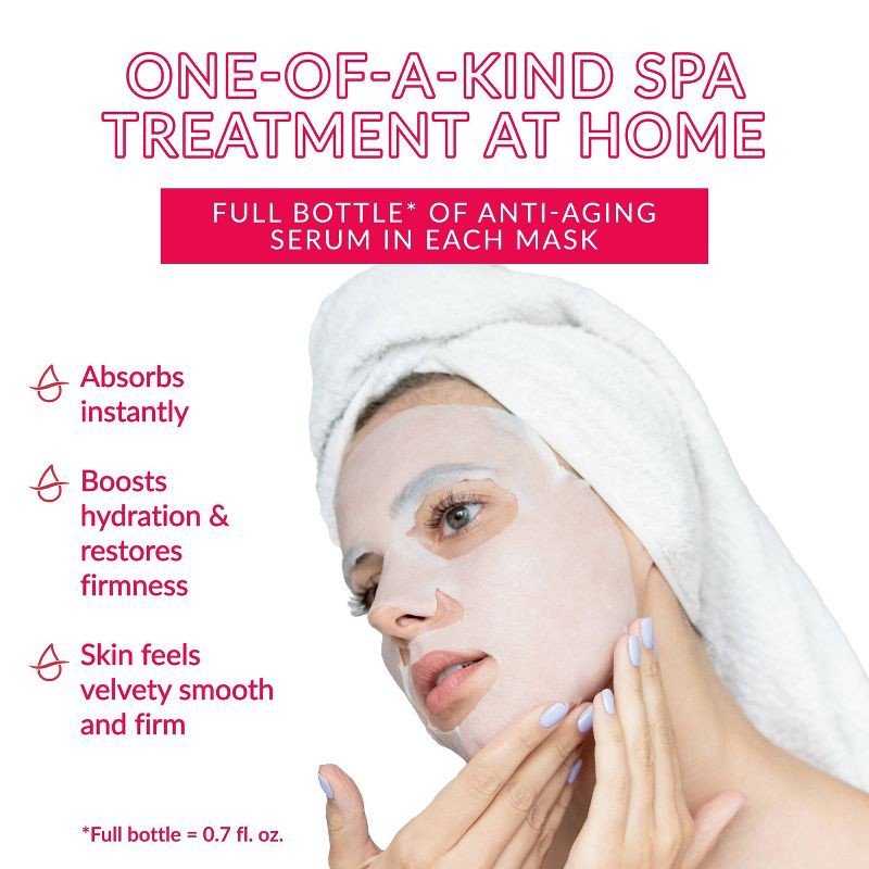 slide 4 of 10, Hada Labo Tokyo Anti-Aging Facial Sheet Mask, Spa Face Mask Firms & Hydrates - 4 ct, 4 ct