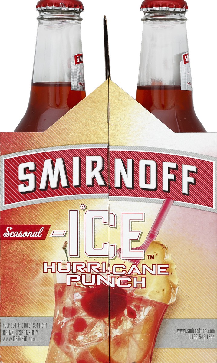 slide 3 of 4, Smirnoff Ice Hurricane Punch, 11.2 fl oz, 6 Pack Bottles, 4.5% ABV, 6 ct; 11 oz