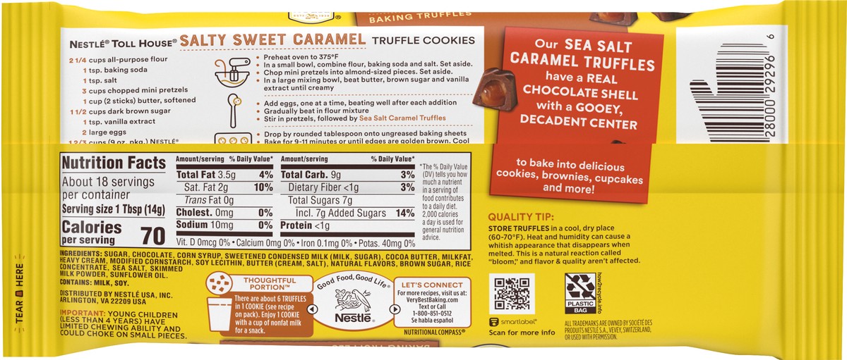 slide 8 of 8, Toll House Nestle Toll House Sea Salt Caramel Truff, 9 oz