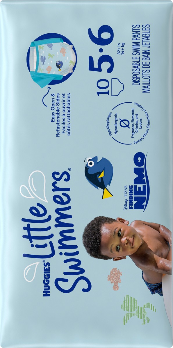 slide 3 of 11, Huggies Little Swimmers Swim Diapers Disposable Large - 10 Count, 10 ct