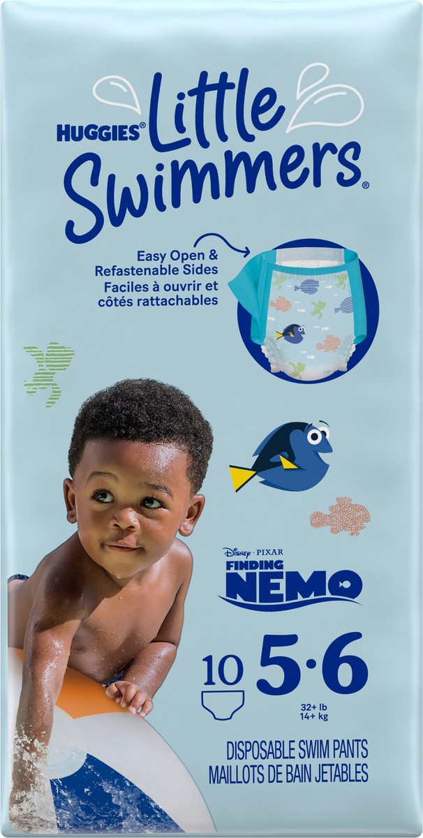 slide 2 of 11, Huggies Little Swimmers Swim Diapers Disposable Large - 10 Count, 10 ct