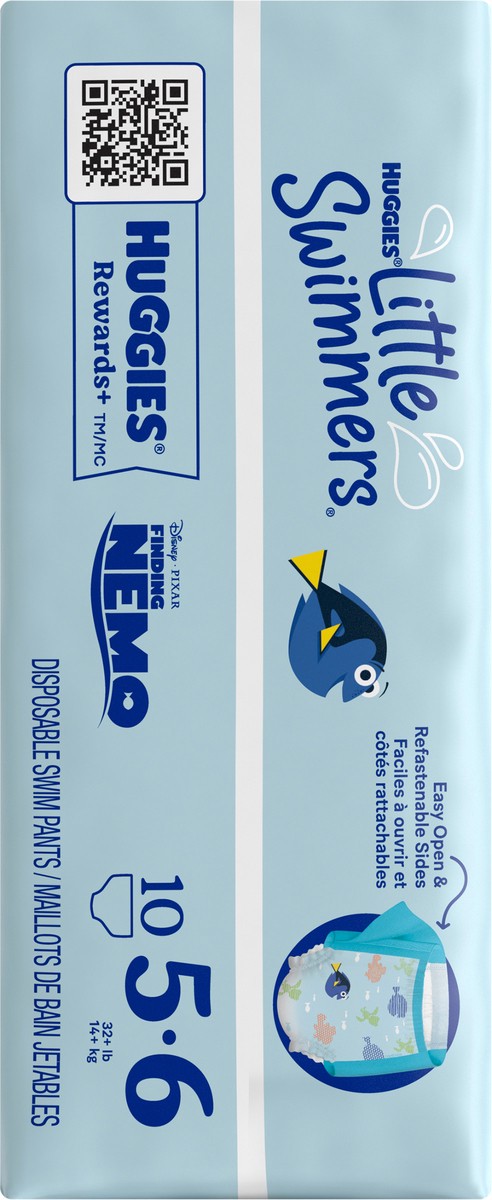 slide 4 of 11, Huggies Little Swimmers Swim Diapers Disposable Large - 10 Count, 10 ct
