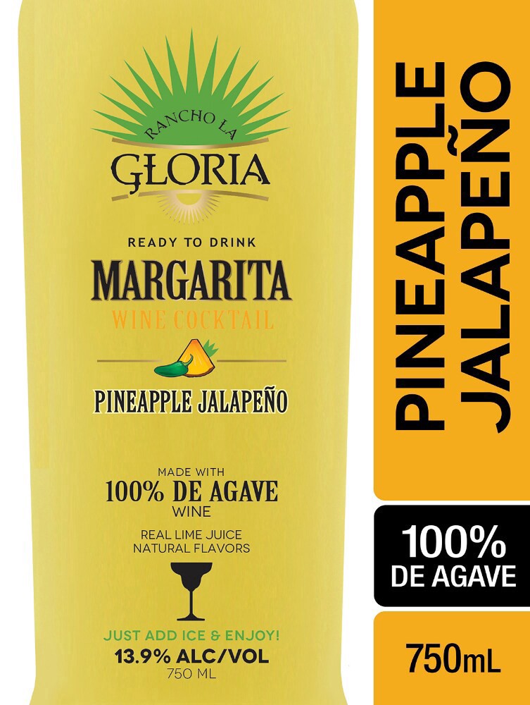 slide 5 of 6, Rancho La Gloria Pineapple Jalapeno Margarita Ready To Drink Cocktail, 750 ml