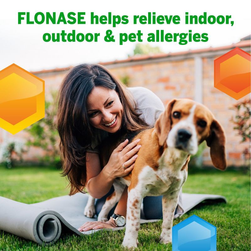 slide 6 of 9, Flonase Allergy Relief Nasal Spray - Fluticasone Propionate - 144ct/0.62 fl oz, 144 ct, 0.62 fl oz