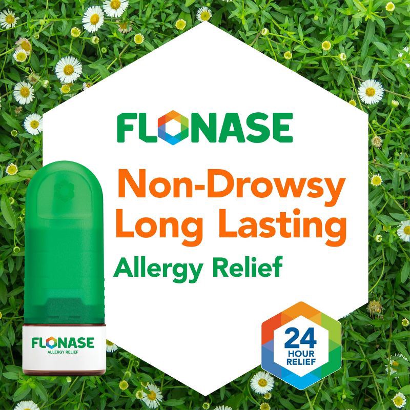 slide 9 of 9, Flonase Allergy Relief Nasal Spray - Fluticasone Propionate - 144ct/0.62 fl oz, 144 ct, 0.62 fl oz