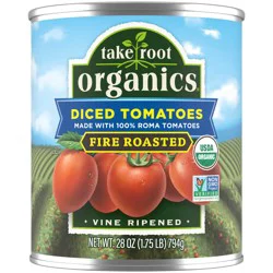 Take Root Organics Organic Fire Roasted Diced Tomatoes, 28 oz Can
