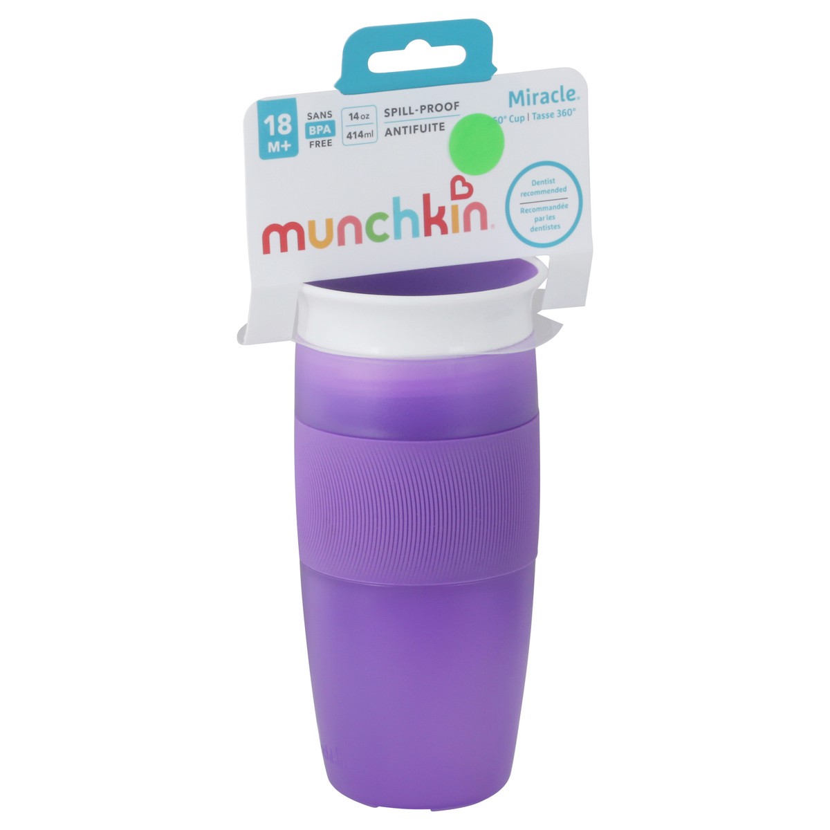 slide 2 of 11, Munchkin Miracle 360 Sippy Cup, 1 ct