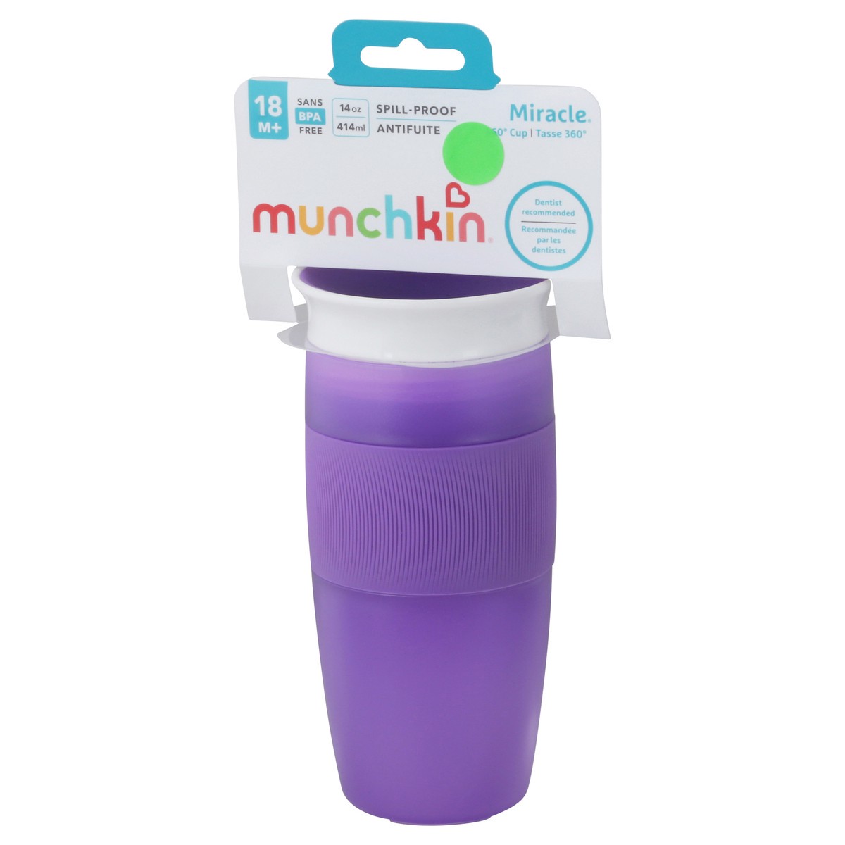 slide 4 of 11, Munchkin Miracle 360 Sippy Cup, 1 ct