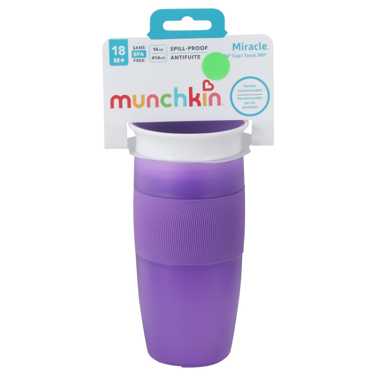 slide 1 of 1, Munchkin Miracle 360 Sippy Cup, 14 oz