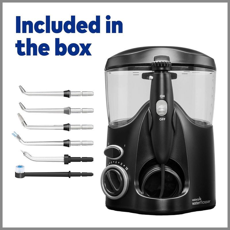 slide 12 of 13, Waterpik Ultra Countertop Water Flosser - WP-112 - Black, 1 ct