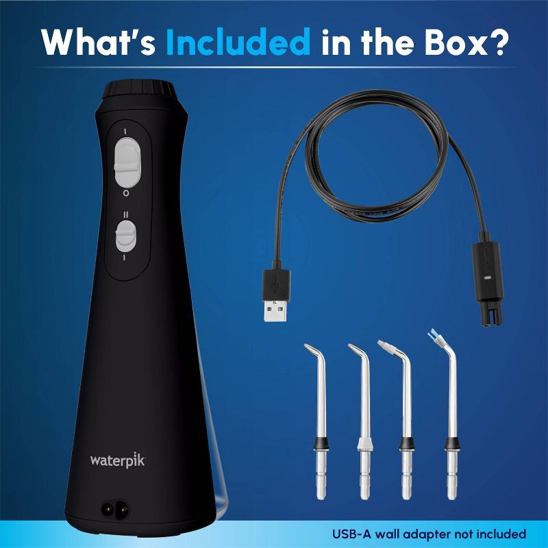 slide 5 of 12, Waterpik Cordless Plus Rechargeable Water Flosser - WP-462 - Black, 1 ct