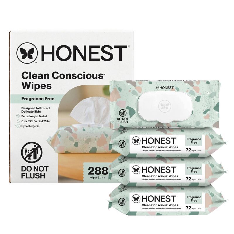 slide 1 of 15, The Honest Company Plant-Based Baby Wipes made with over 99% Water - Geo Mood - 288ct, 288 ct