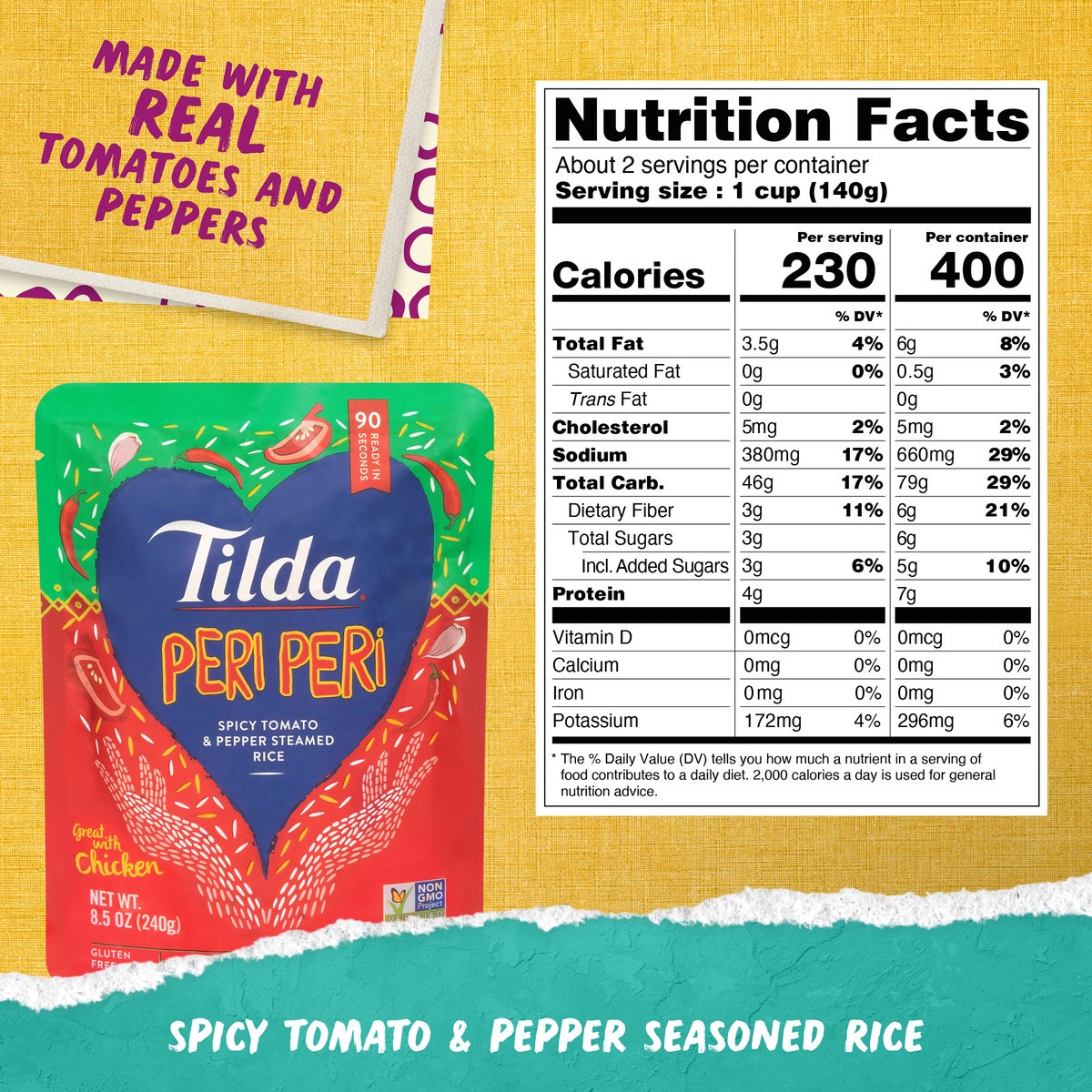 slide 4 of 5, Tilda Rce Peri Peri Rdy To Heat, 