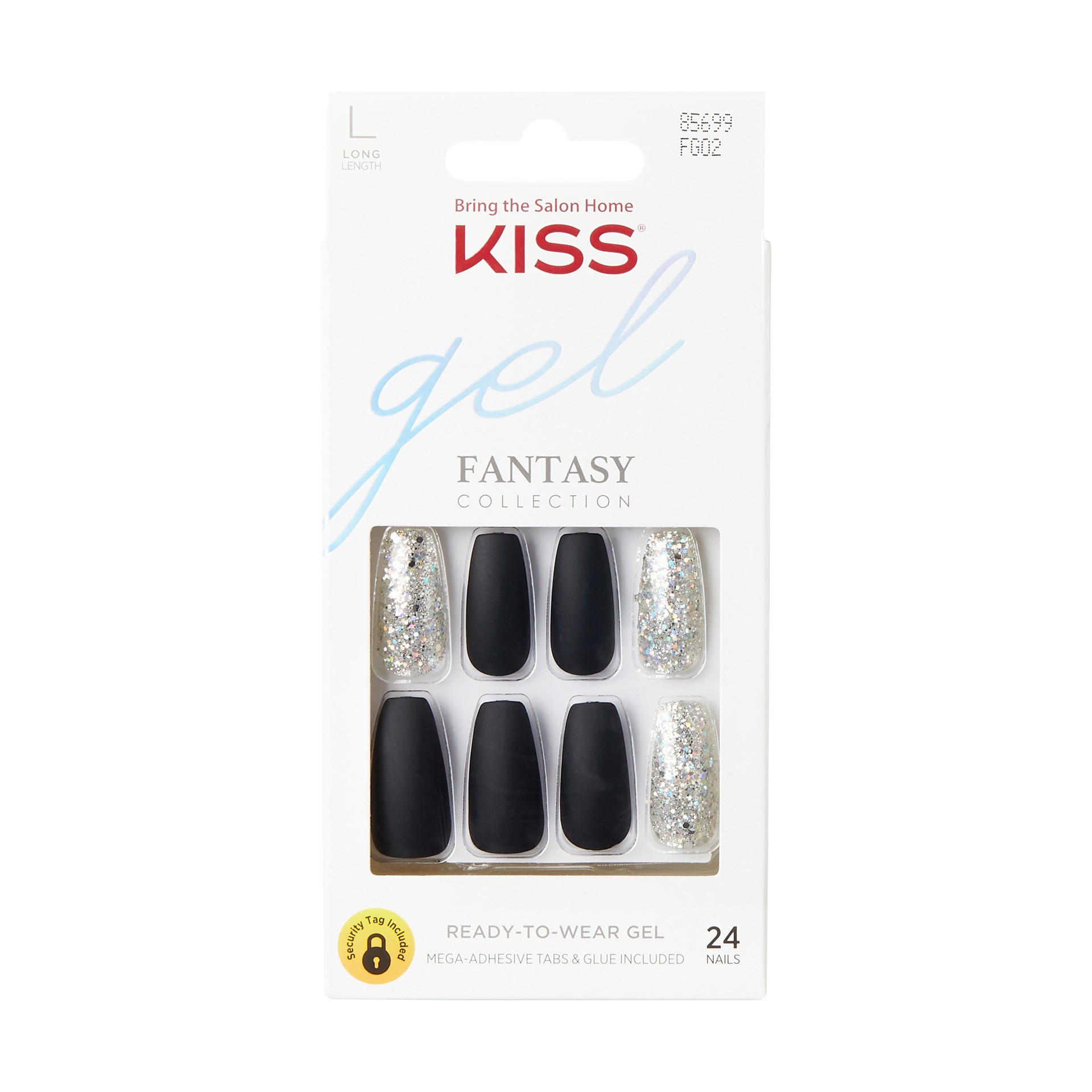 slide 1 of 5, Kiss Gel Fantasy Nails, 24 ct