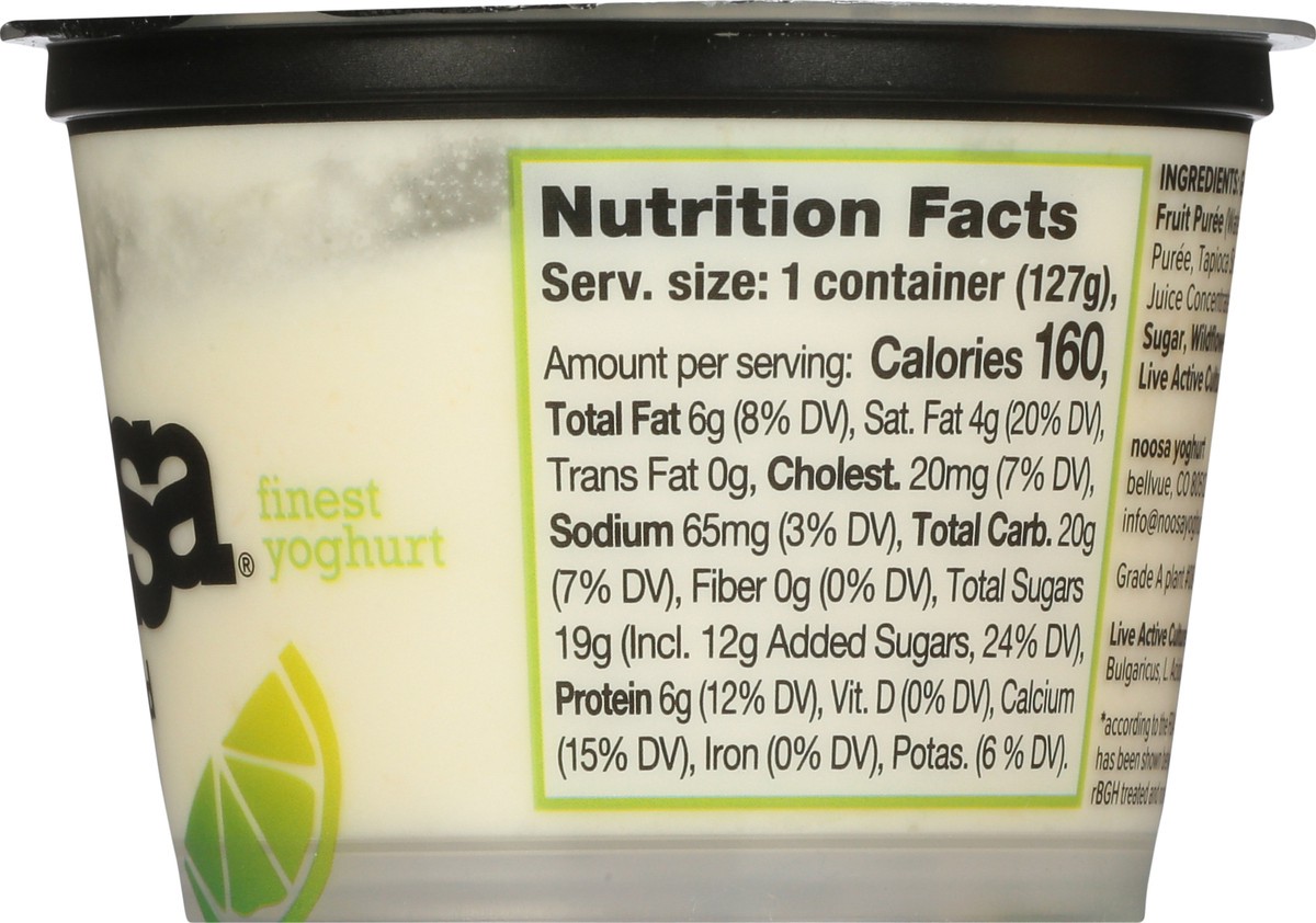 slide 3 of 9, noosa Yoghurt, Key Lime, 4.5 oz, Whole Milk Yogurt, Grade-A Pasteurized, Gluten Free, Probiotic, Made With the Finest Quality Ingredients, 4.5 oz