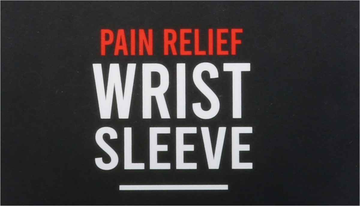 slide 4 of 9, Nufabrx Black Medicine + Compression Pain Relief Wrist Sleeve 1 ea, 1 ct