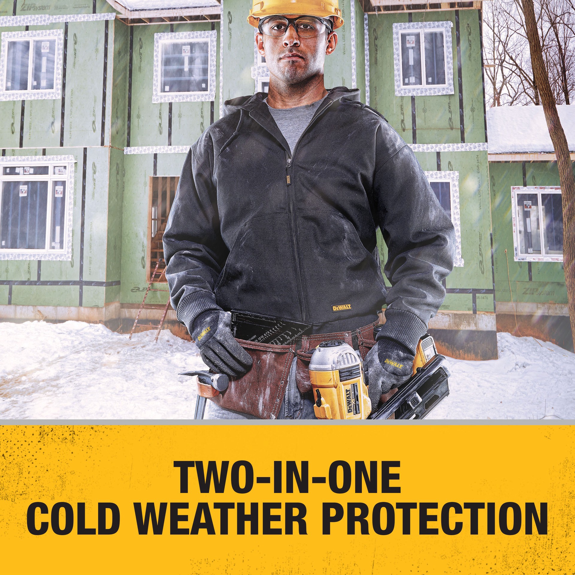 slide 5 of 6, DEWALT Large Black Nylon Gloves, (1-Pair), 1 pair