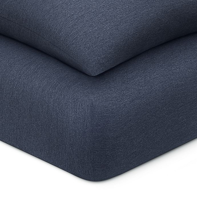 slide 1 of 3, Calvin Klein Harrison King Fitted Sheet - Indigo, 1 ct