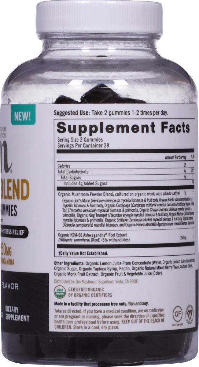 slide 4 of 13, Om Mushroom Master Blend 56 Vegan Gummies, 56 ct