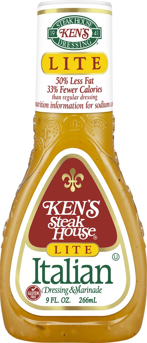 slide 3 of 12, Ken's Steak House Lite Italian Dressing & Marinade 9 oz, 9 oz