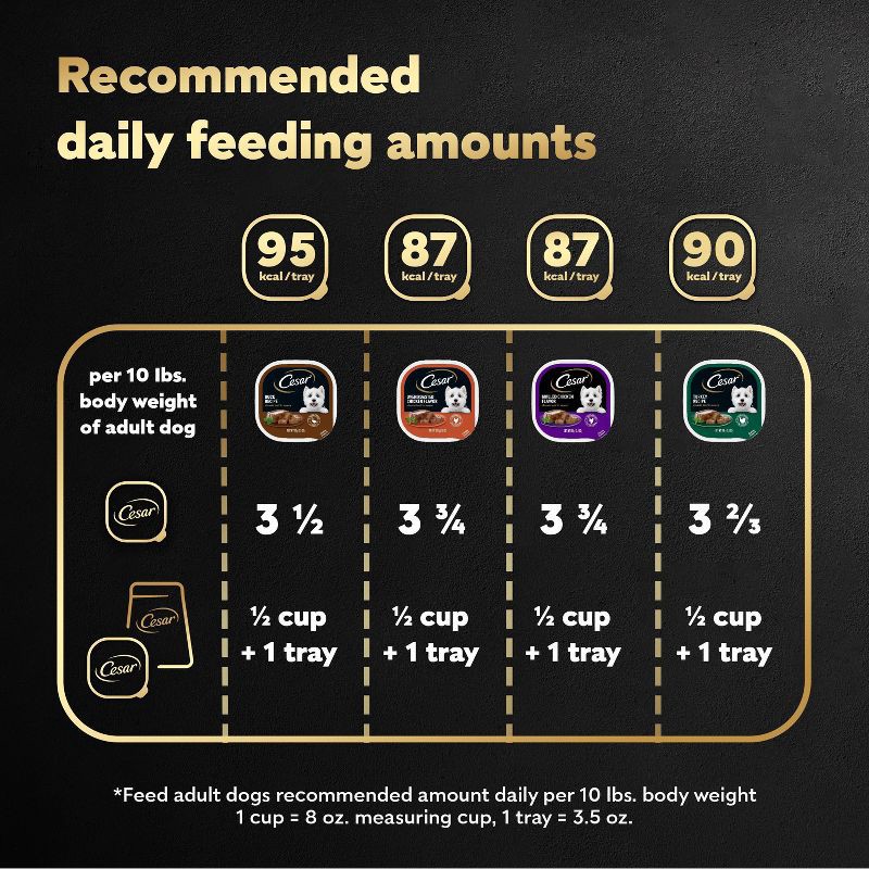 slide 5 of 11, Cesar Classic Loaf in Sauce Variety Pack with Chicken, Duck and Turkey Flavor Small Breed Wet Dog Food - 3.5oz/24ct, 3.5 oz, 24 ct