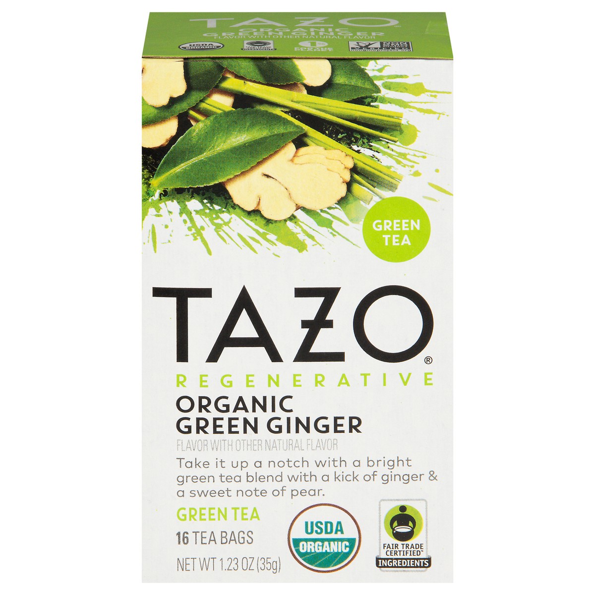 slide 7 of 12, TAZO TB ORG FT Green Ginger 6 16ct, 16 ct