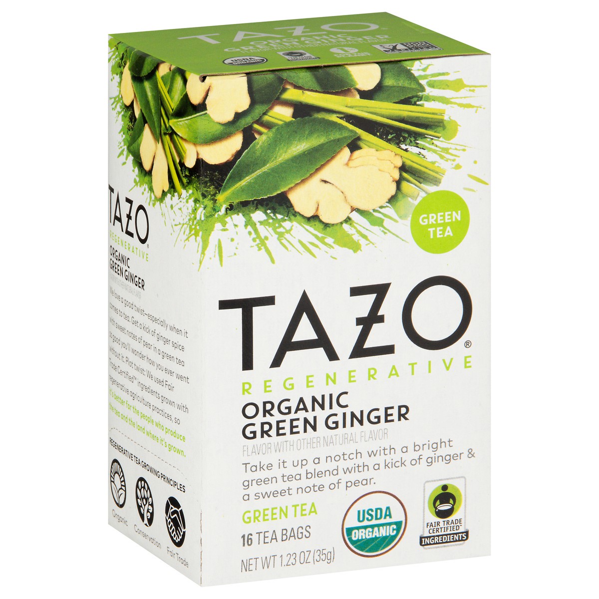 slide 8 of 12, TAZO TB ORG FT Green Ginger 6 16ct, 16 ct