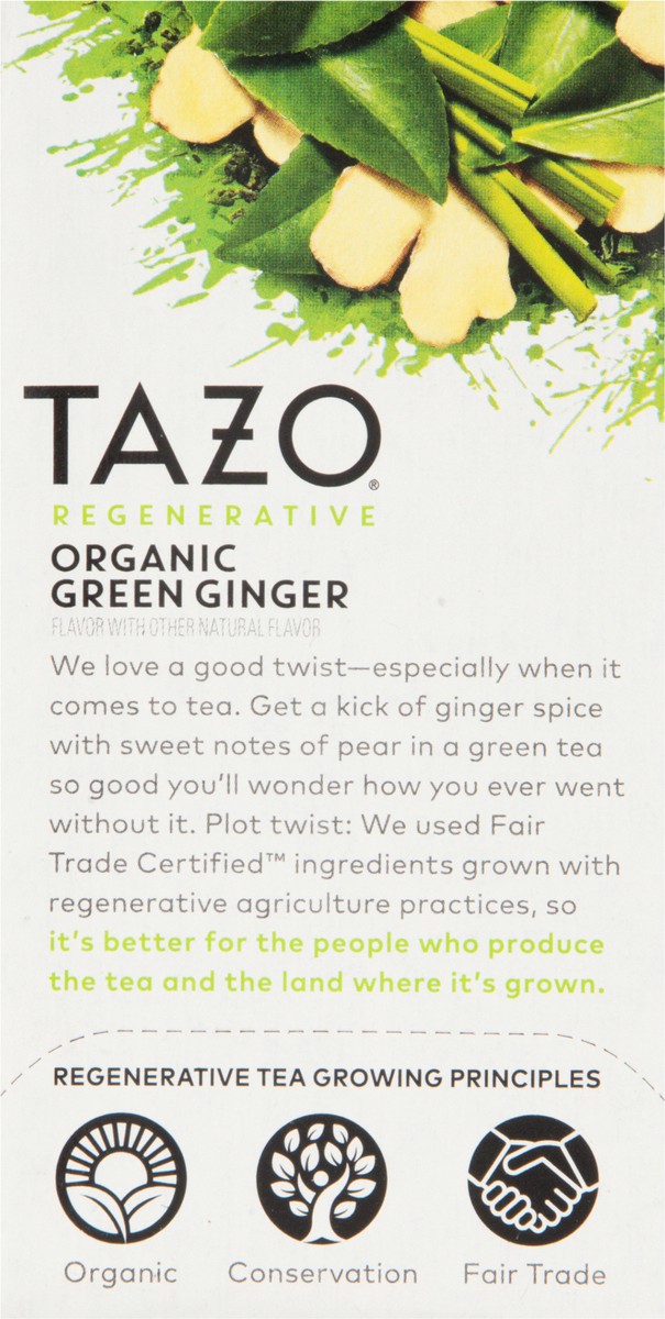 slide 4 of 12, TAZO TB ORG FT Green Ginger 6 16ct, 16 ct