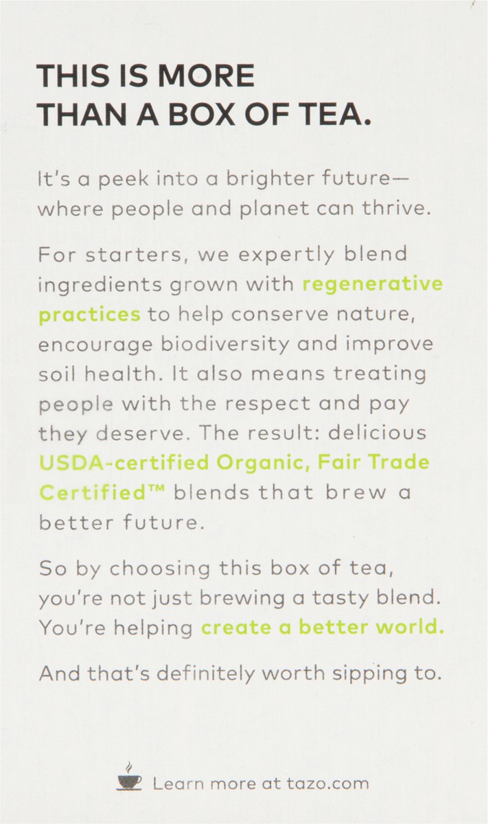slide 3 of 12, TAZO TB ORG FT Green Ginger 6 16ct, 16 ct