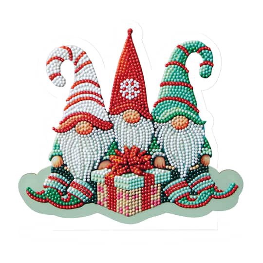 slide 1 of 3, 8" X 7.5" Gnome Diamond Art Table Topper Kit By Make Market, 8 in x 7.5 in