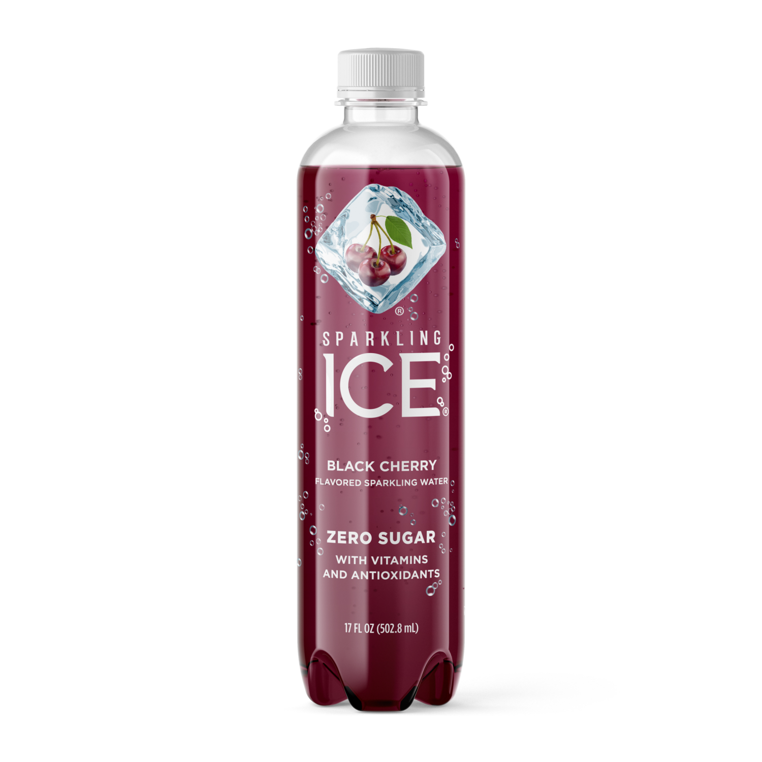 slide 1 of 3, Sparkling ICE Black Cherry Sparkling Water 17 fl. oz. Plastic Bottle, 17 fl oz
