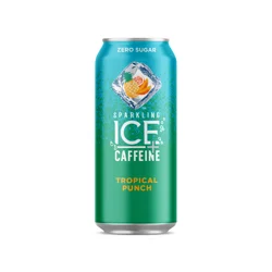 Sparkling ICE +Caffeine Zero Sugar Tropical Punch Sparkling Water 16 oz