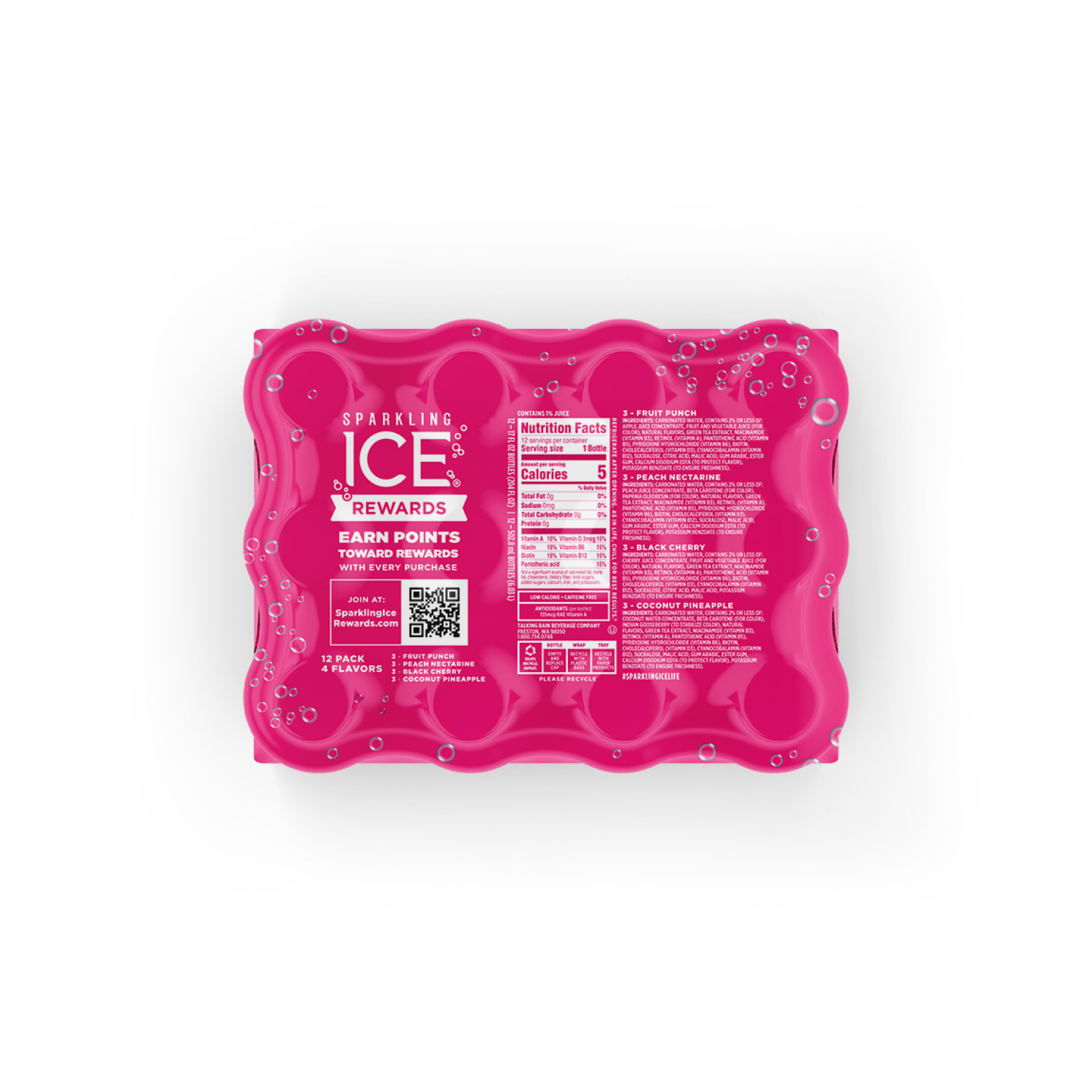 slide 4 of 4, Sparkling ICE Zero Sugar 4 Flavors Sparkling Water 12 Pack 12 Bottle 12 ea, 12 ct