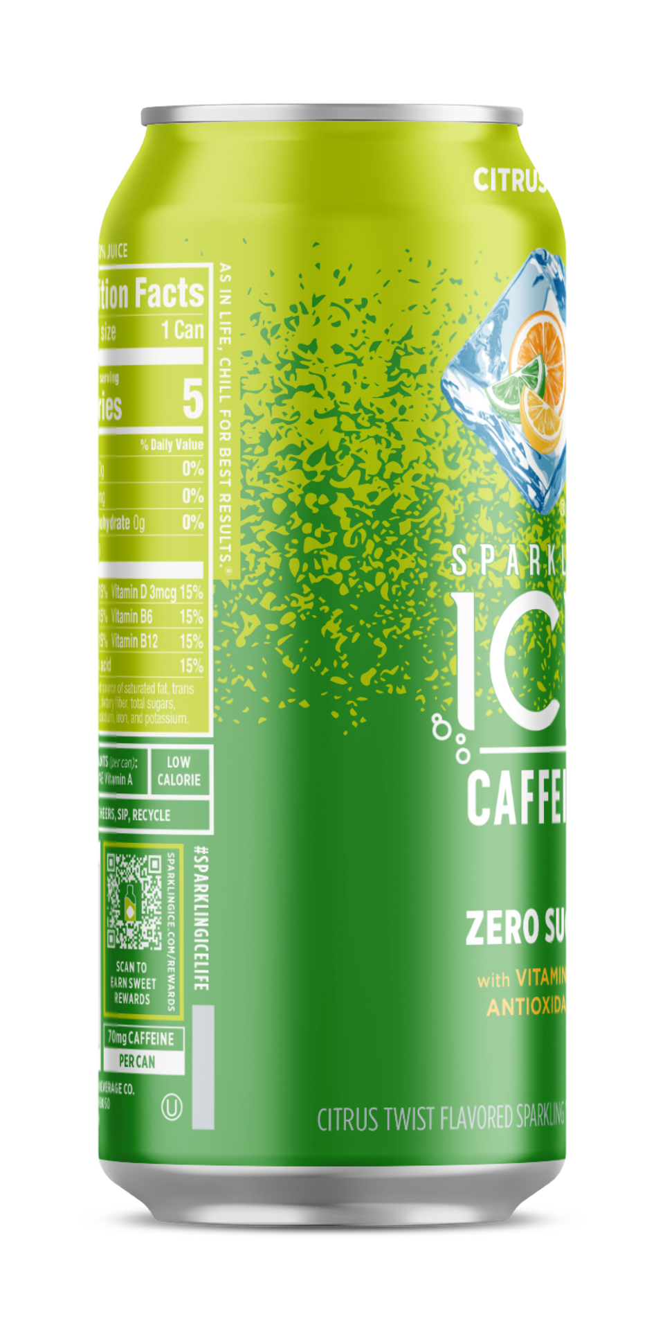 slide 2 of 3, Sparkling ICE + Caffeine Citrus Twist Sparkling Water 16 fl oz, 16 fl oz