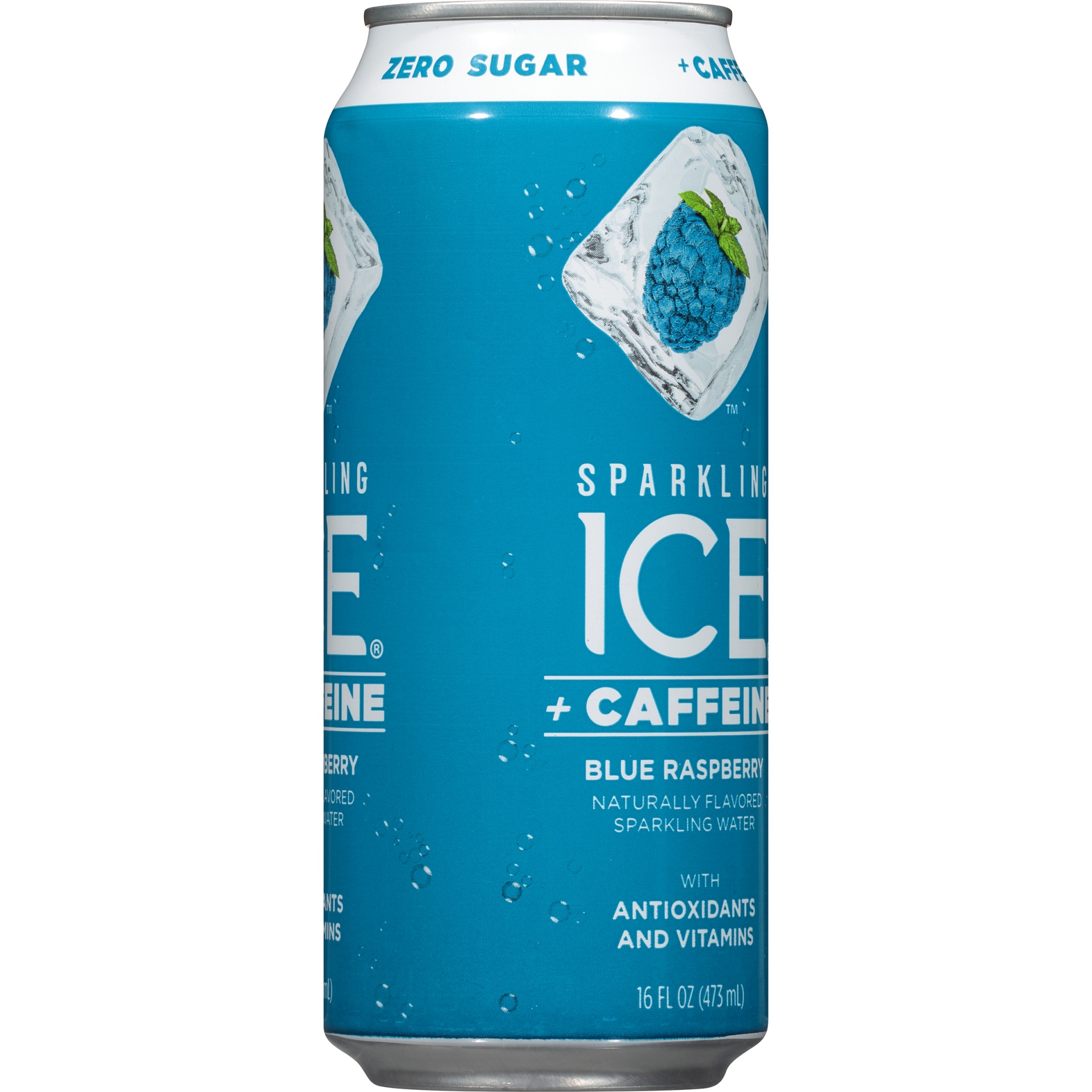 slide 3 of 4, Sparkling Ice +Caffeine Blue Raspberry - 16 fl oz Can, 16 fl oz