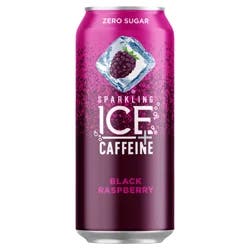 Sparkling ICE +Caffeine Zero Sugar Black Raspberry Flavored Sparkling Water 16 fl oz
