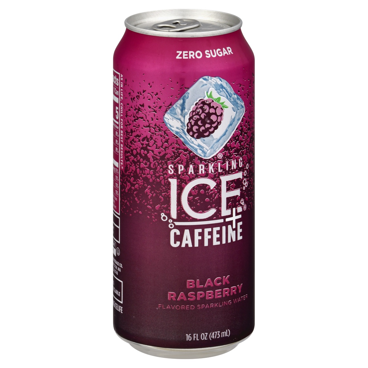 slide 2 of 10, Sparkling ICE +Caffeine Zero Sugar Black Raspberry Flavored Sparkling Water 16 fl oz, 16 fl oz