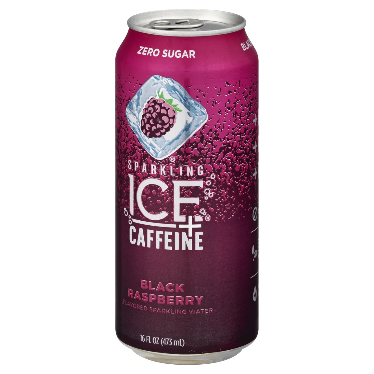 slide 3 of 10, Sparkling ICE +Caffeine Zero Sugar Black Raspberry Flavored Sparkling Water 16 fl oz, 16 fl oz